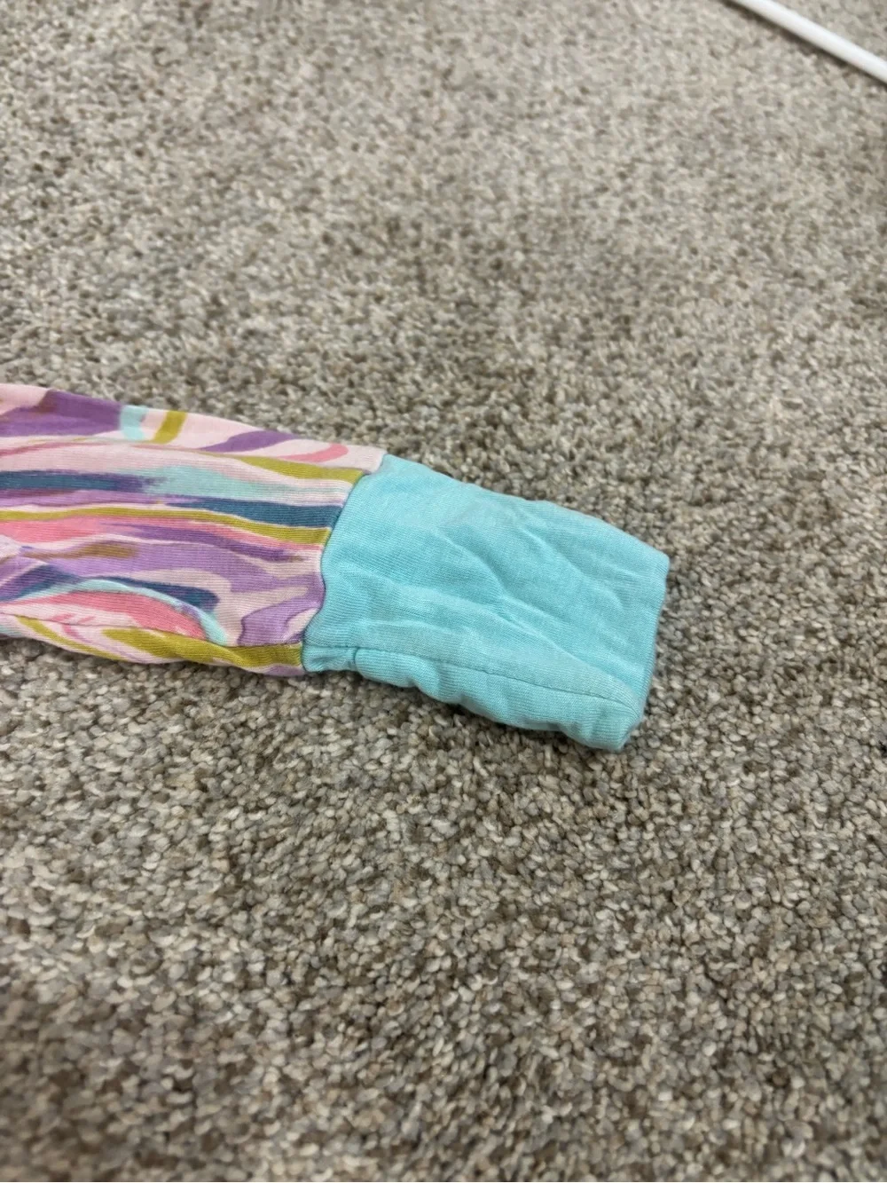 Little Sleepies Pink Marble Swirl Bamboo Viscose Zippy Size 12-18 Months
